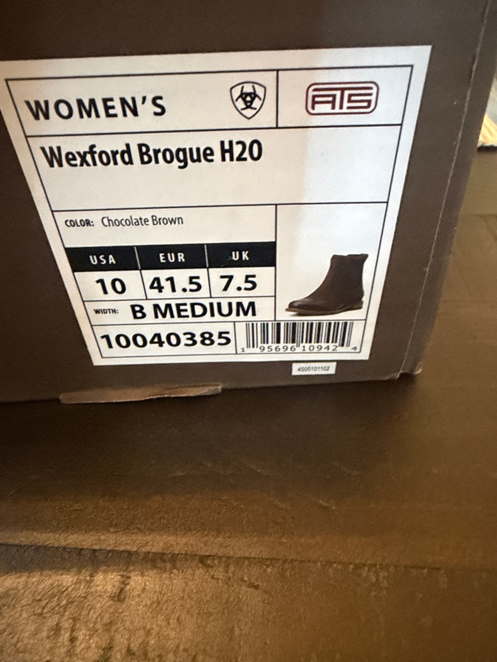 Ariat Brown Leather Ankle Booties - Picture 3 of 16